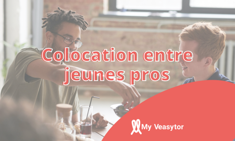 Deux jeunes professionnels en pleine discussion conviviale dans un salon moderne, illustrant l’esprit de partage et de convivialité de la colocation.